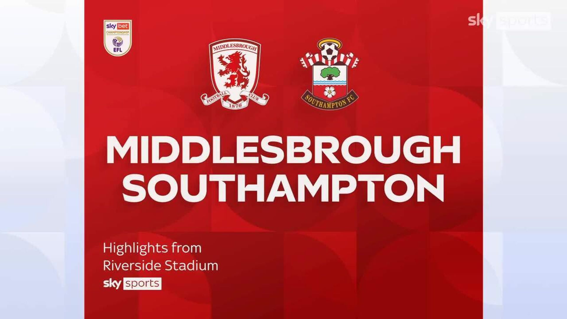 Middlesbrough 4-0 Southampton