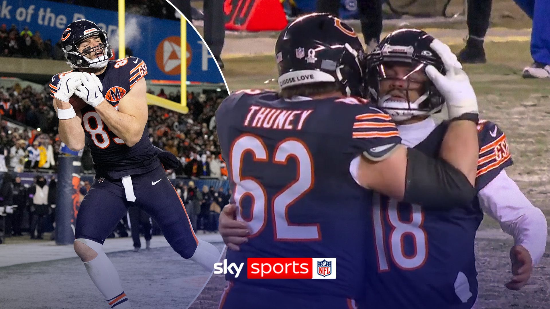 'HE GOT IT!' Williams' miracle throw sends Bears to overtime!