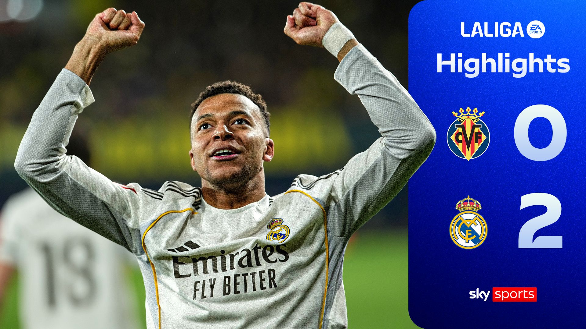 Mbappe double sends Real top with Villarreal win