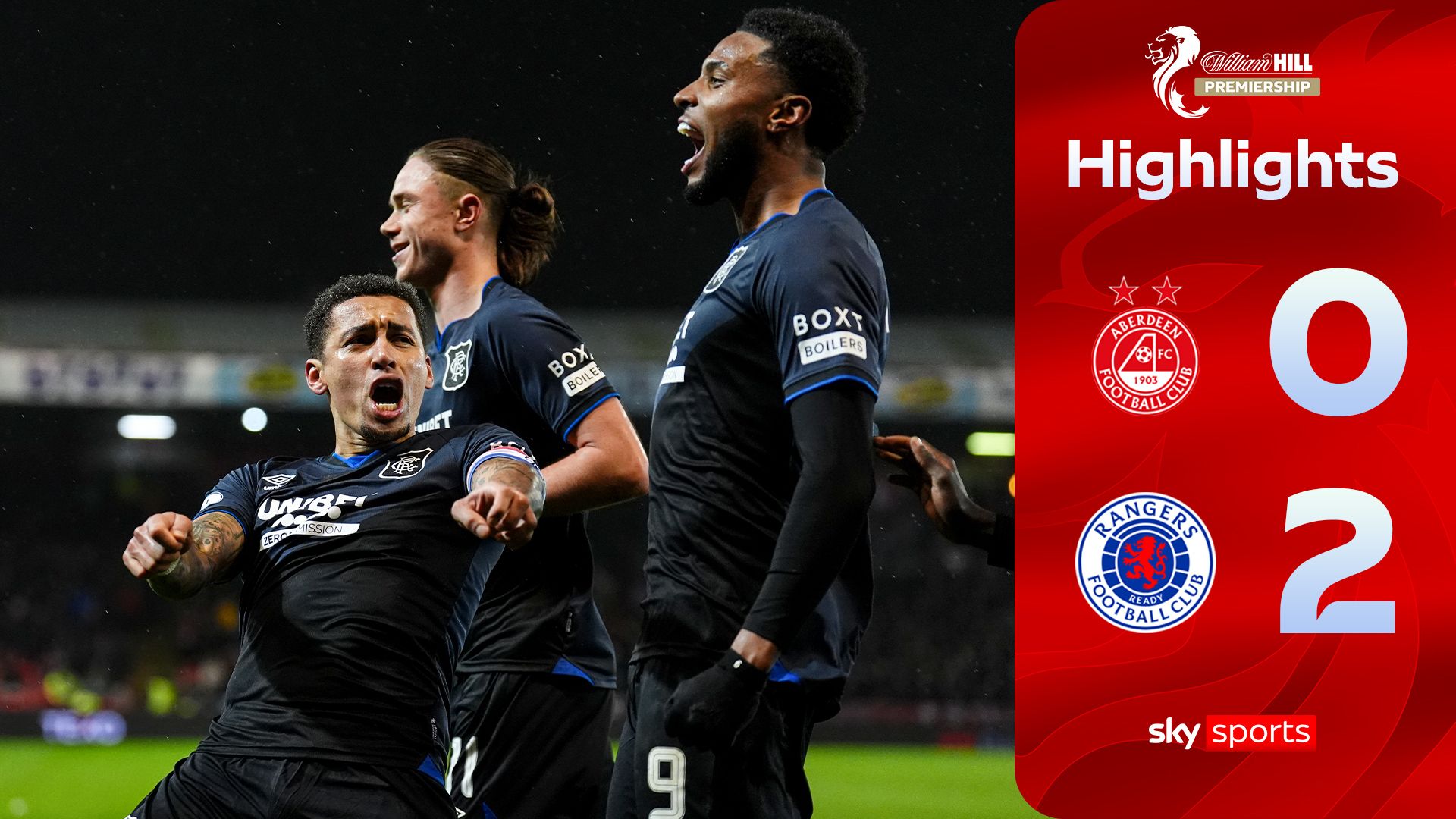 Aasgaard and Tavernier on target as Rangers see off Aberdeen