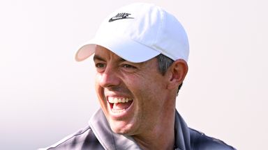 Rory McIlroy in action at the Dubai Invitational