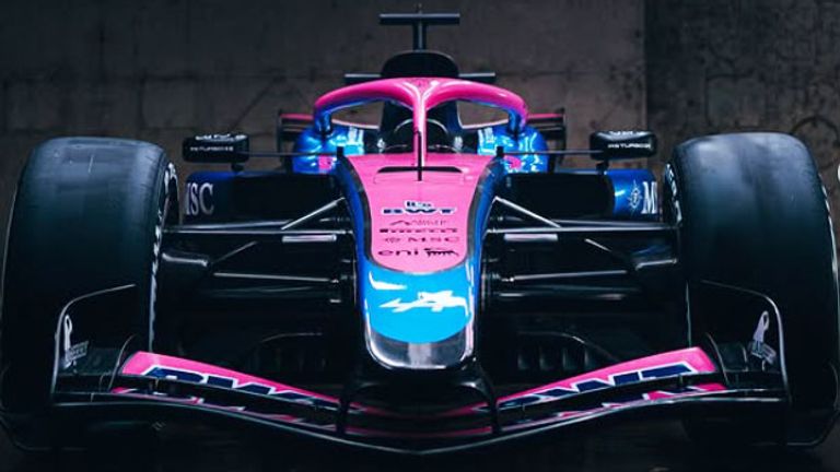 So sieht der neue Alpine-Bolide aus (Quelle: Instagram / alpinef1team)