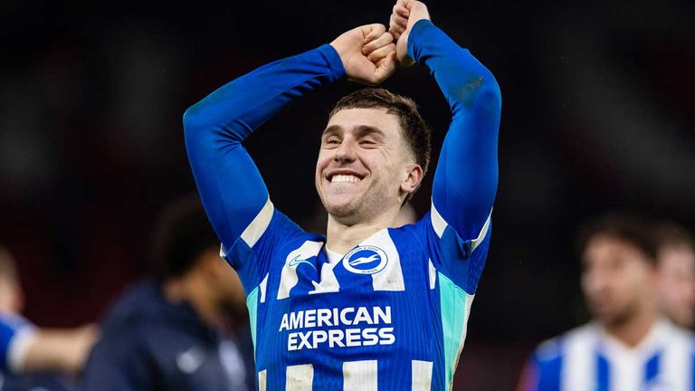 Brajan Gruda hat in dieser Saison in 18 Pflichtspielen für Brighton drei Tore erzielt und drei Treffer vorbereitet.