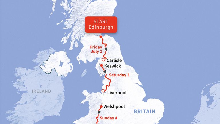 The first three stages of the Men's Tour de France 2027 will take place from Friday July 2 to Sunday July 4 