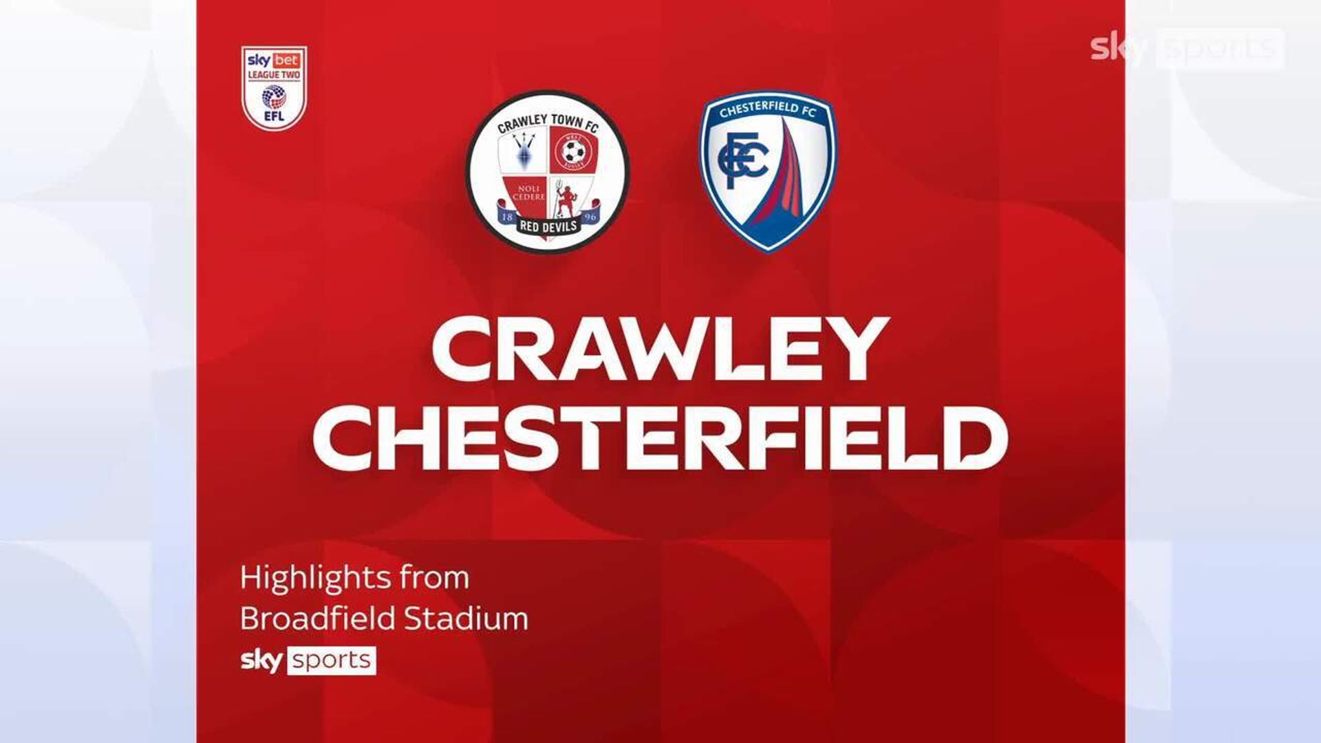 Crawley 1-1 Chesterfield