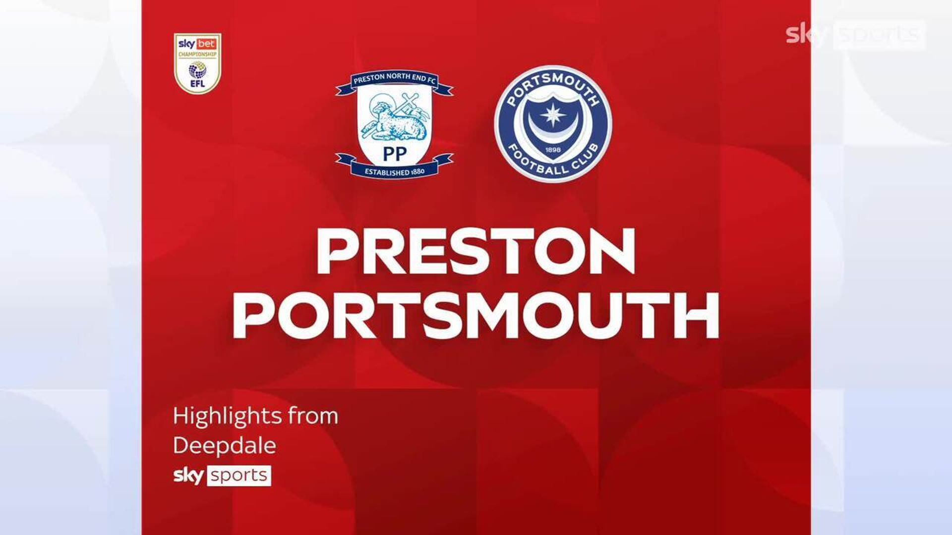 Preston North End 1-0 Portsmouth  