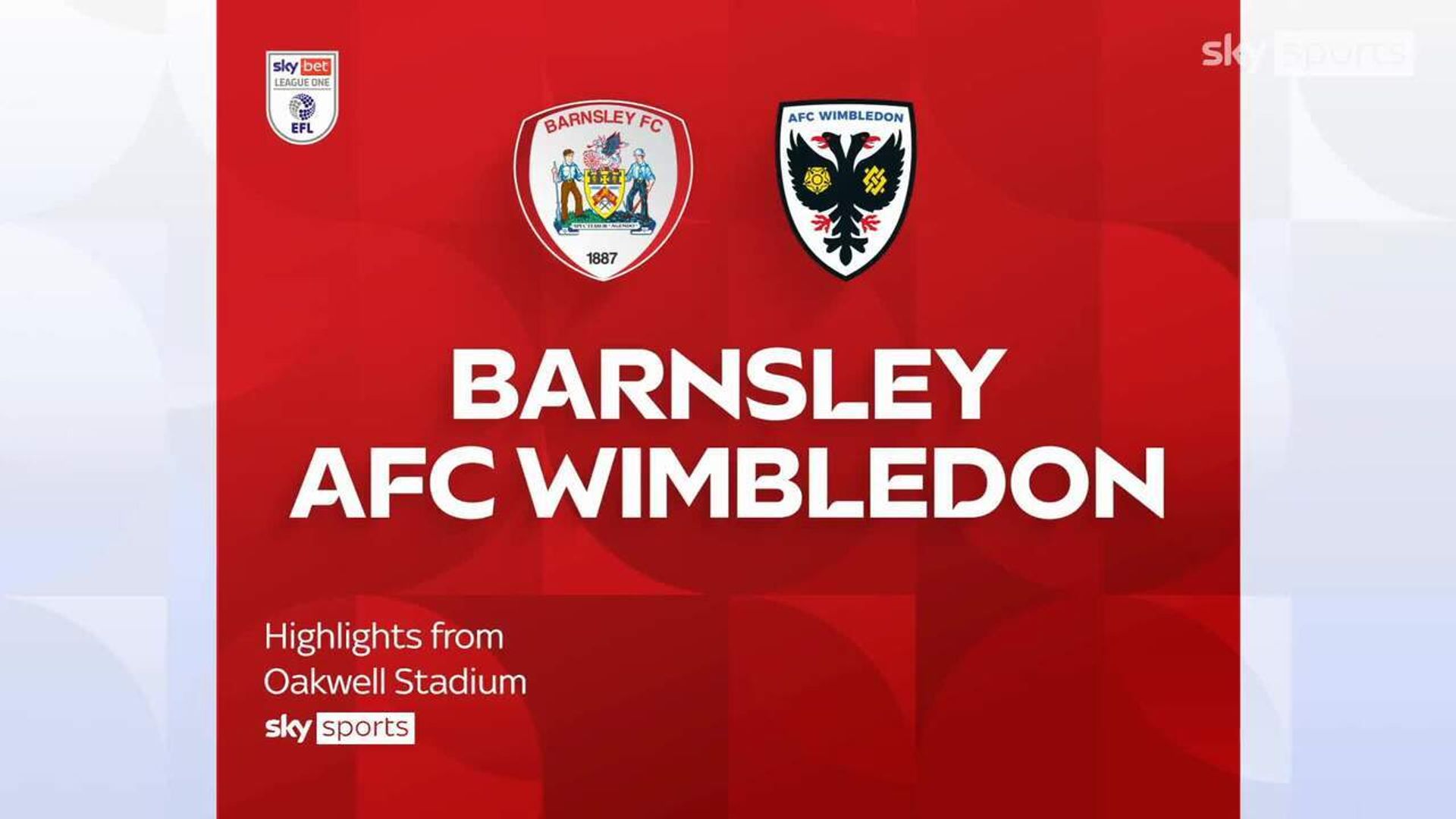 Barnsley 3-3 AFC Wimbledon
