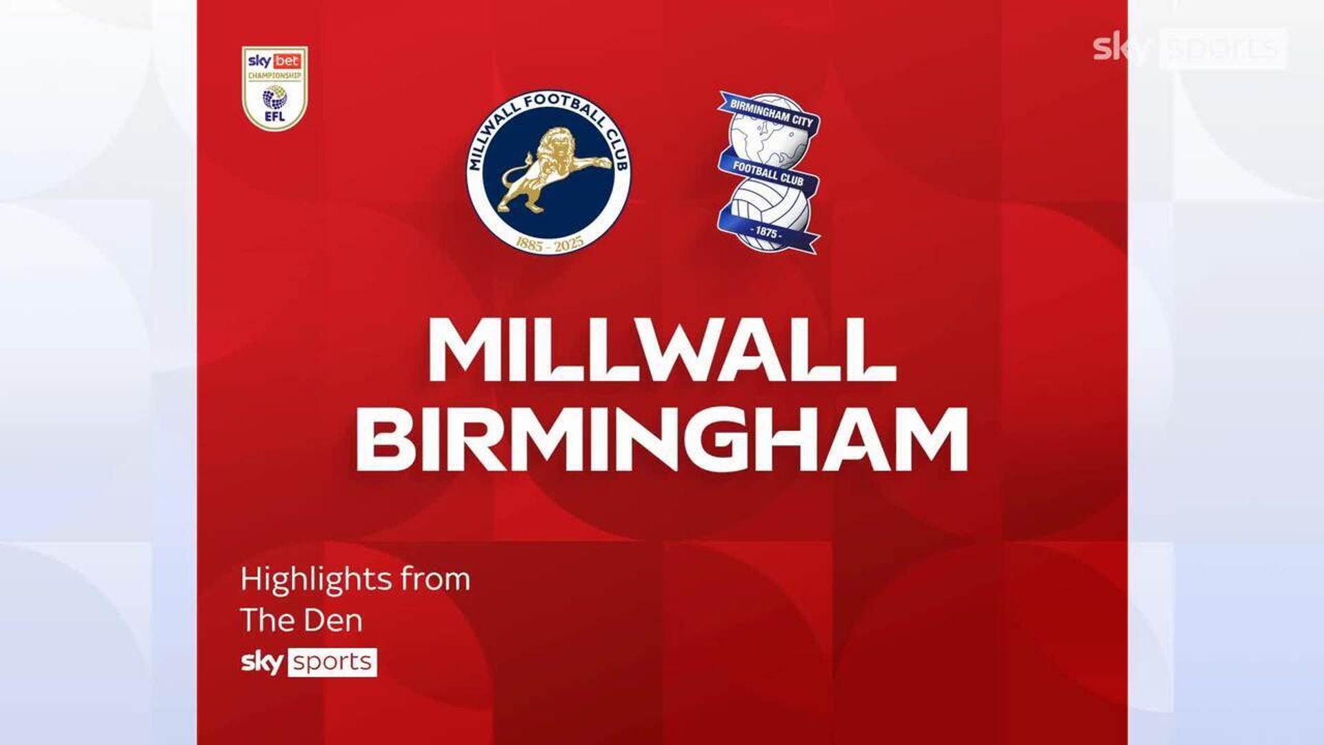 Millwall 3-0 Birmingham