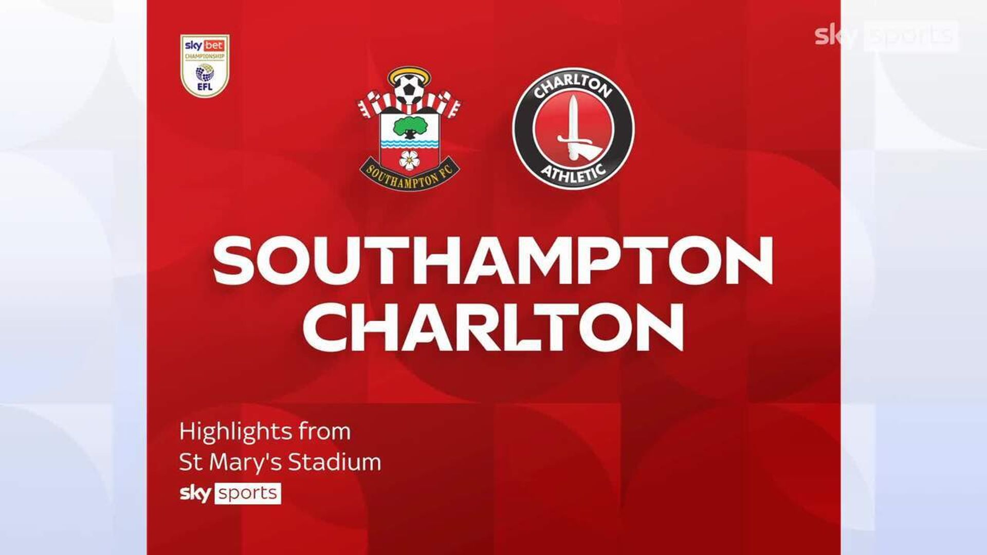 Southampton 1-1 Charlton