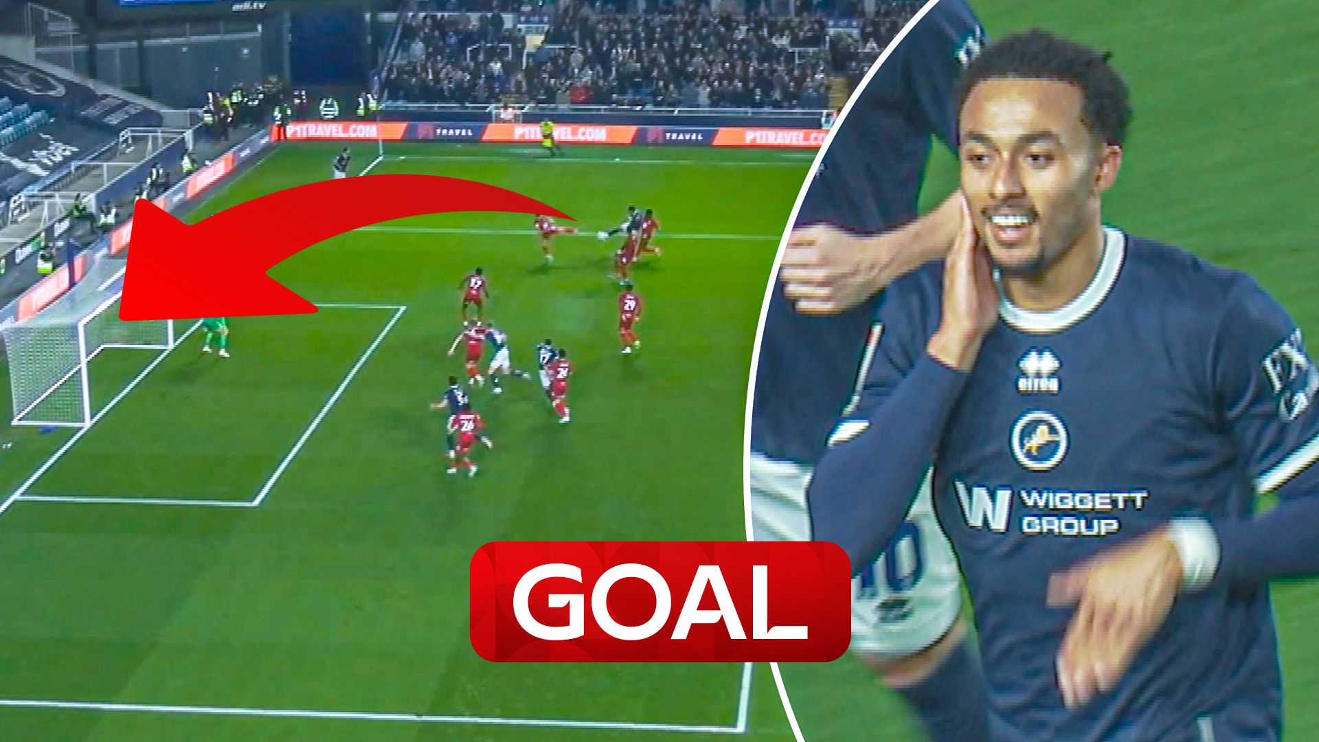 Sensational strike! Azeez smashes home volley to put Millwall in front!