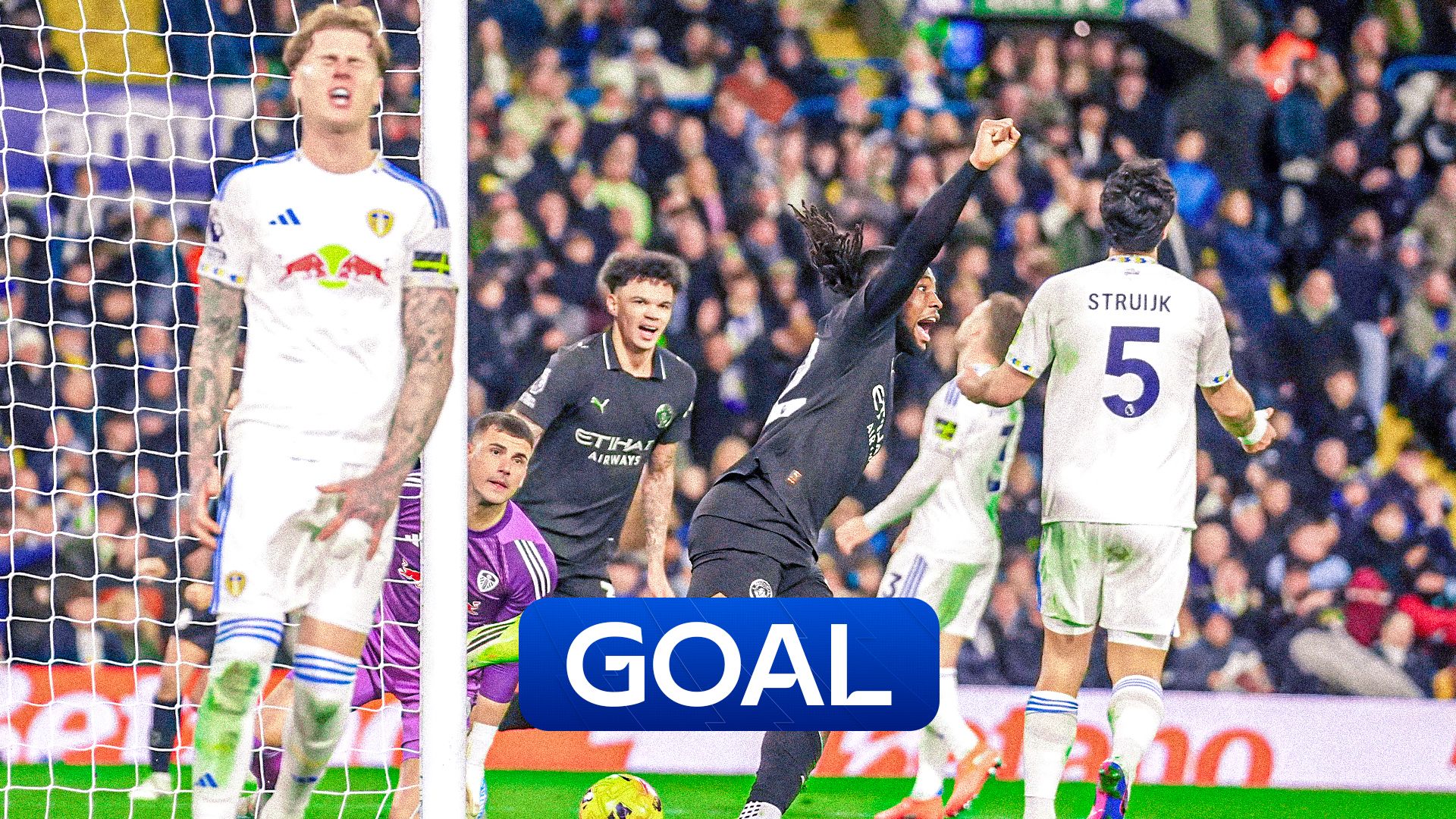 Leeds vs Manchester City: Semenyo fires City ahead right on the stroke of half-time!
