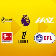 Competition logos for England's top four tiers. the WSL, Bundesliga, LaLiga, Ligue 1, Serie A and the Scottish Premiership
