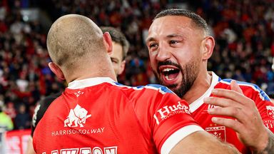 Hull KR captain Elliot Minchella after winning the World Club Challenge