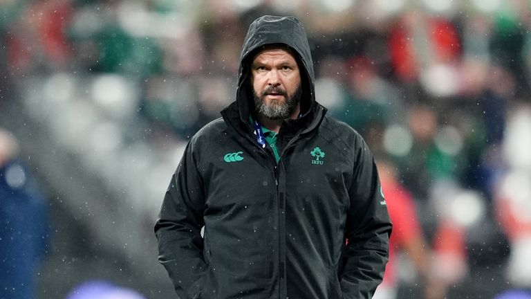 Ireland head coach Andy Farrell cut a very disappointed figure post match