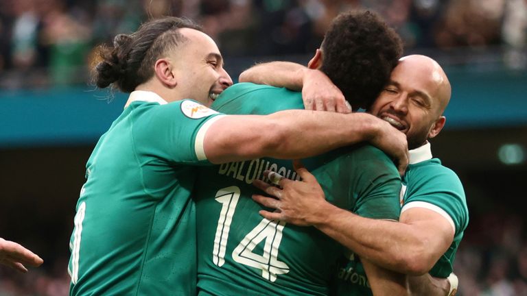 Robert Baloucoune's try proved the difference as Ireland came from behind to beat Italy in Dublin