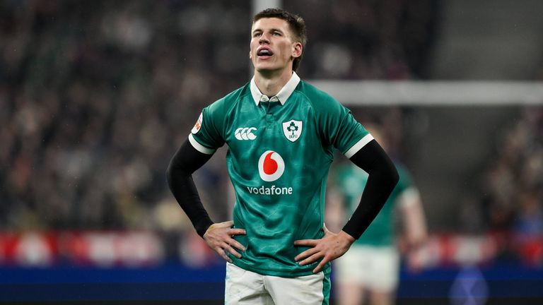 Sam Prendergast and Ireland struggled badly in Paris on the whole