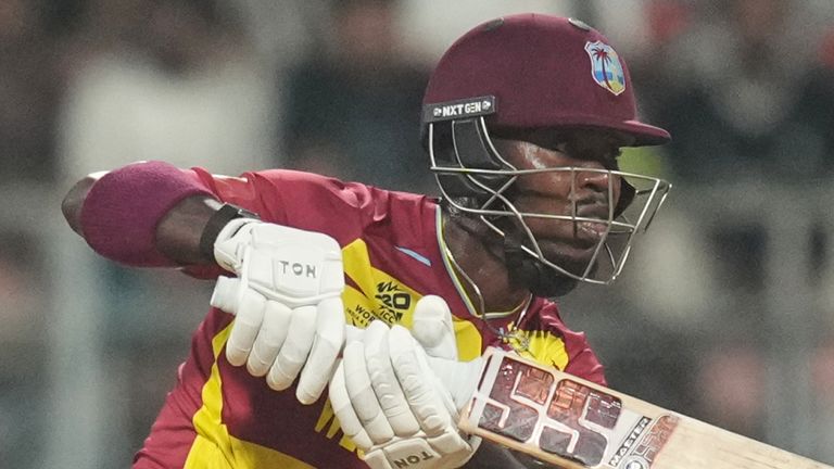 Sherfane Rutherford top-scored with an unbeaten 76 for the West Indies