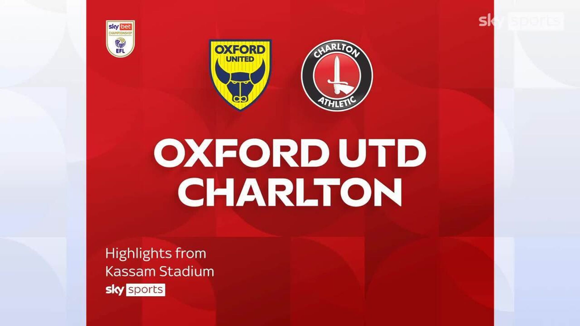 Oxford 1-1 Charlton | Championship highlights