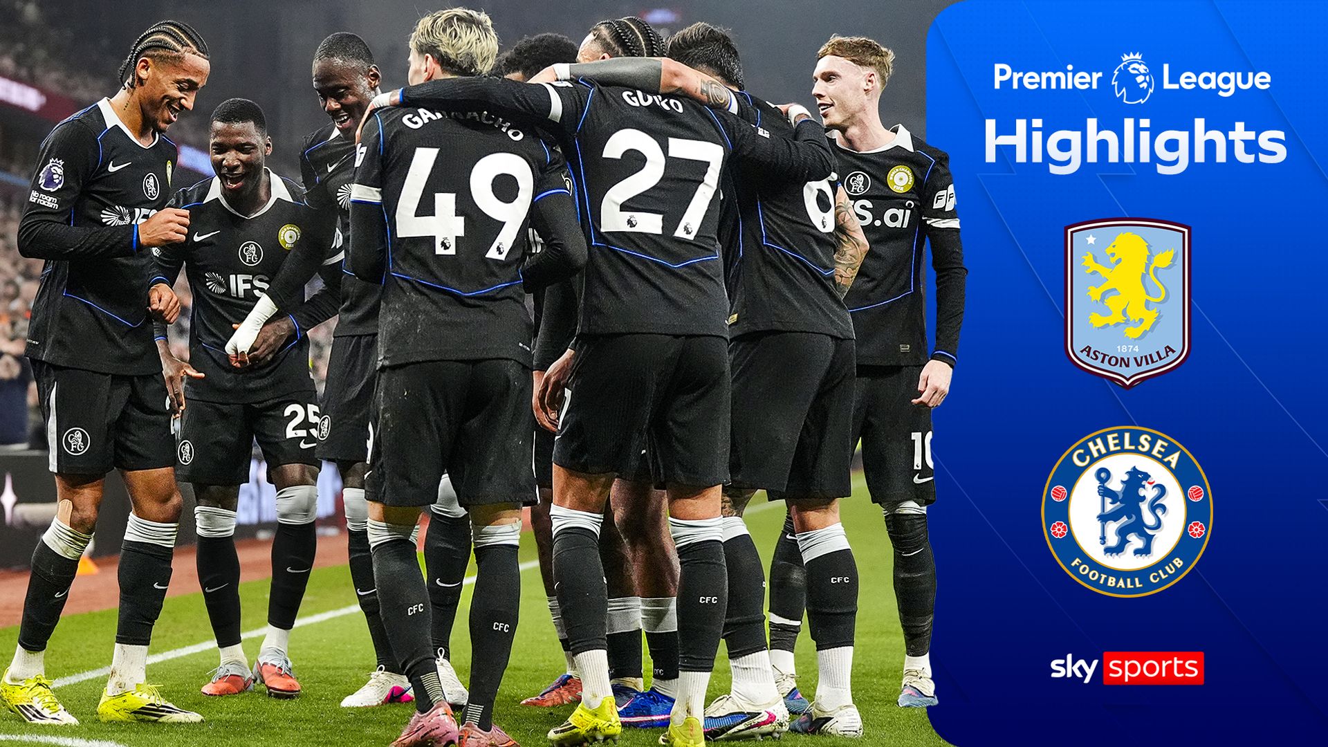 Joao Pedro scores THREE as Chelsea earn big win at Villa in CL race