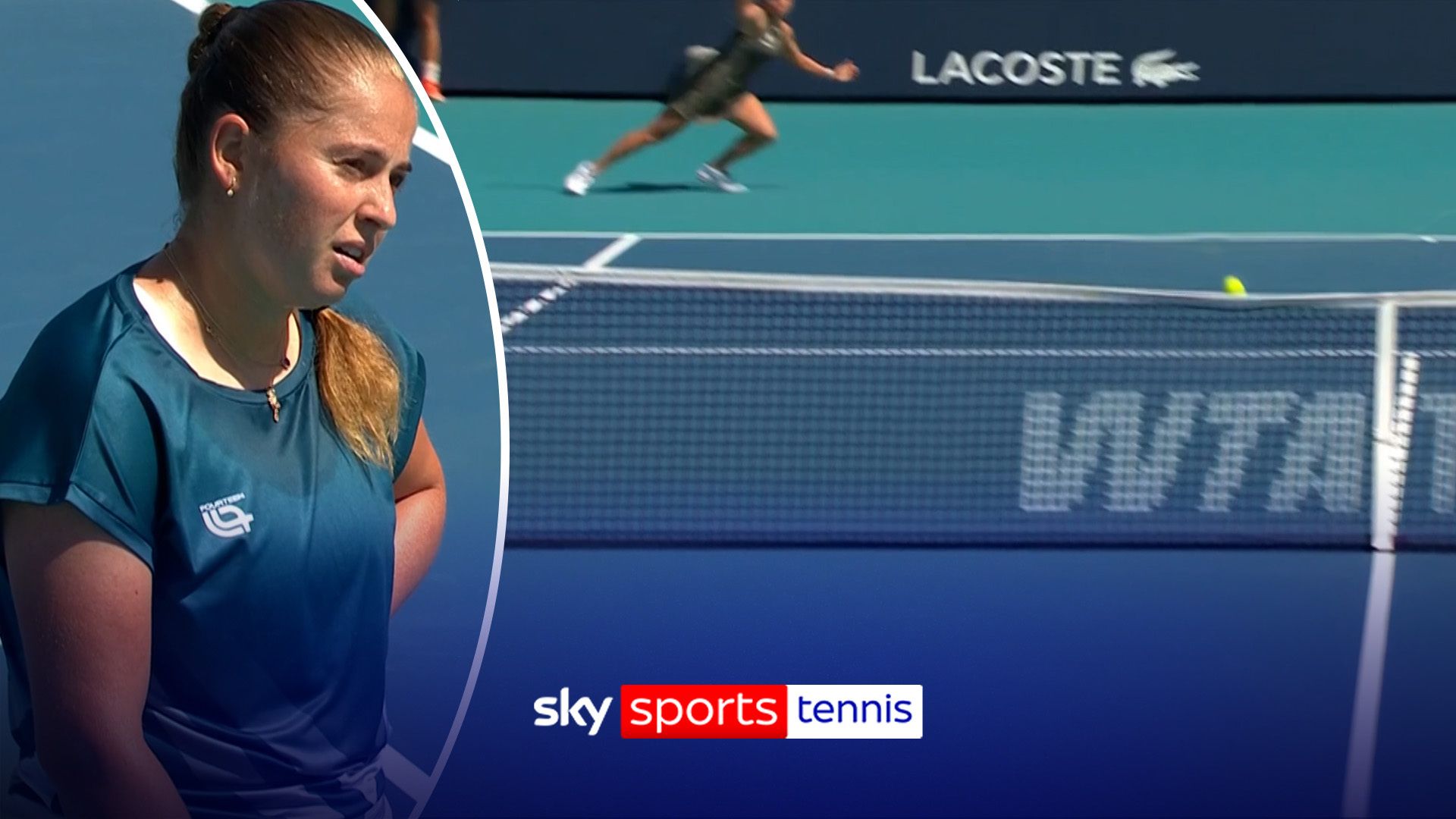 ‘You don’t see that often!’ | Ostapenko unimpressed as ball DOUBLE bounces off net