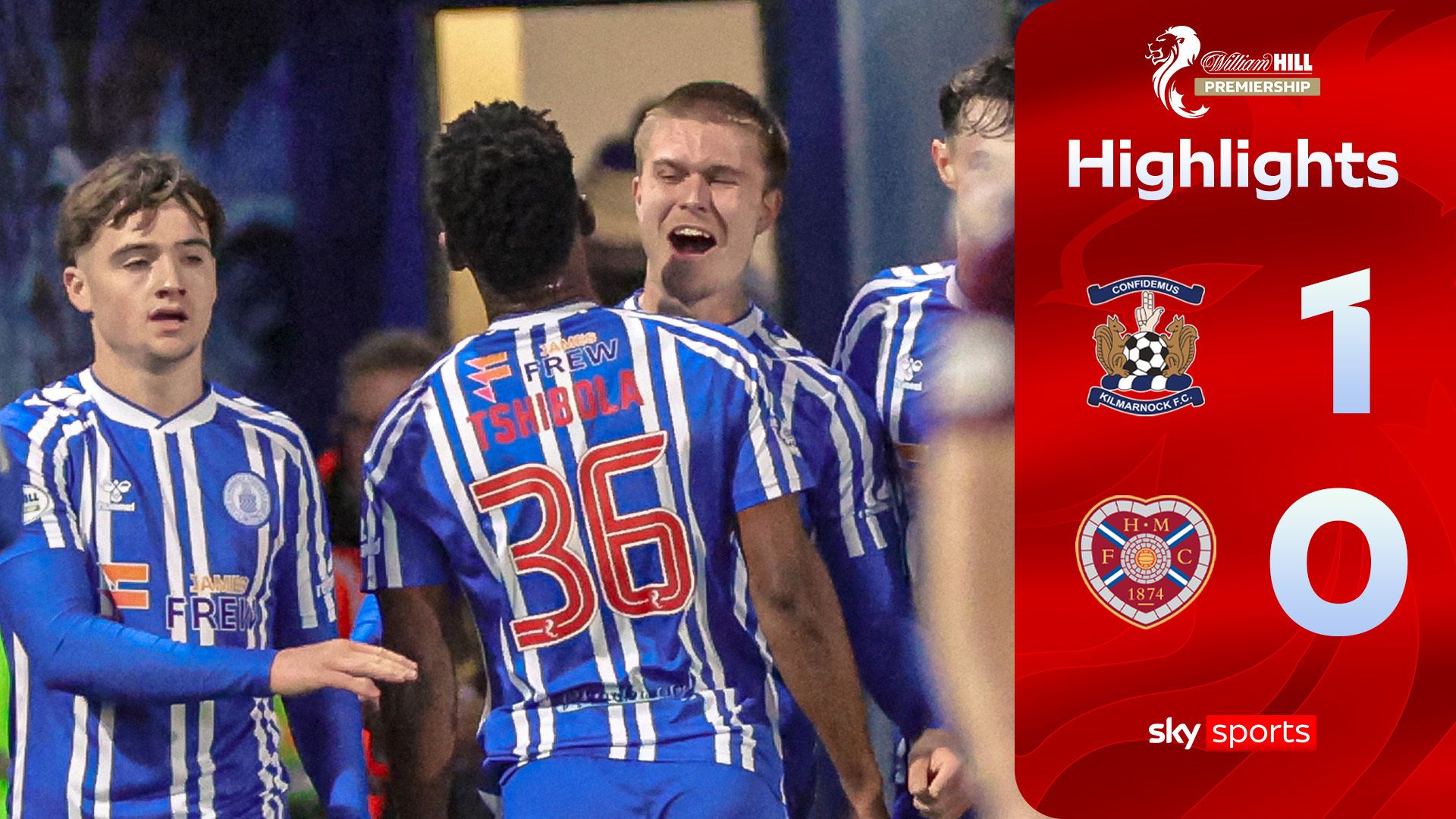 Kilmarnock shock Hearts title bid at Rugby Park