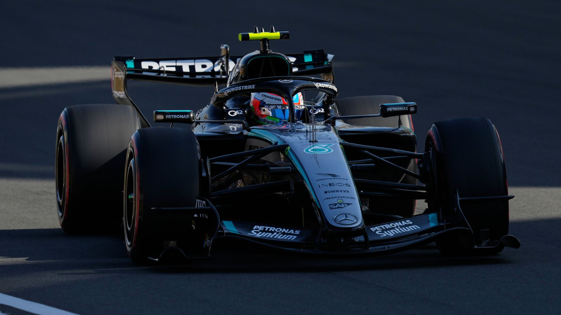 Antonelli tops Russell in China to become youngest F1 pole-sitter