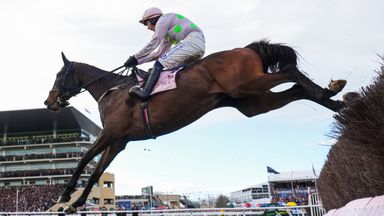 Gaelic Warrior, ridden by Paul Townend, on the way to winning the Cheltenham Gold Cup