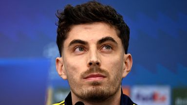 Arsenal's Kai Havertz is hoping to feature against Bayer Leverkusen