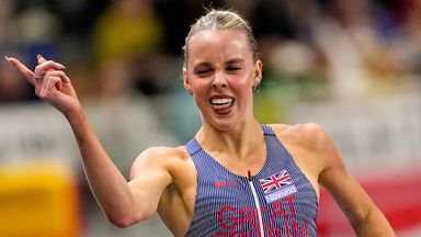 Keely Hodgkinson won gold in the women's 800 metres at World Athletics Indoor Championships in Torun (AP Photo/Petr David Josek)