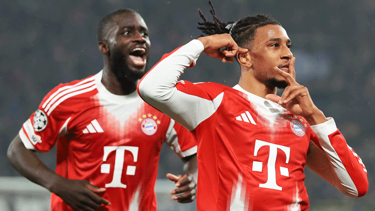 Michael Olise (rechts) bejubelt seinen Treffer gegen Atalanta Bergamo.