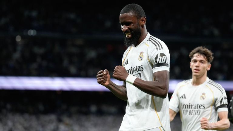 Antonio Rüdiger schiesst das 1:0 für Real Madrid.