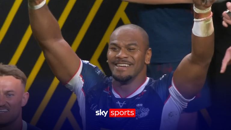 Maika Sivo goes over for his fourth try in Las Vegas