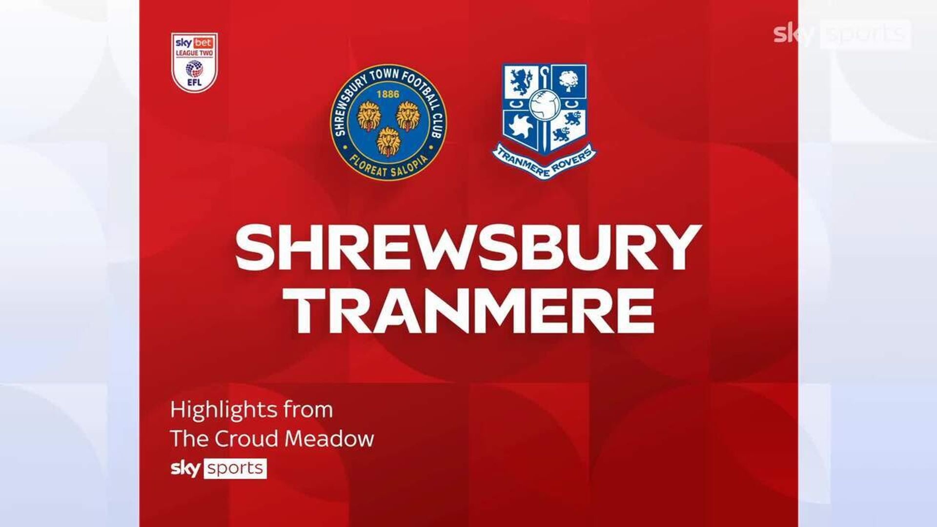 Shrewsbury Town 1-0 Tranmere Rovers