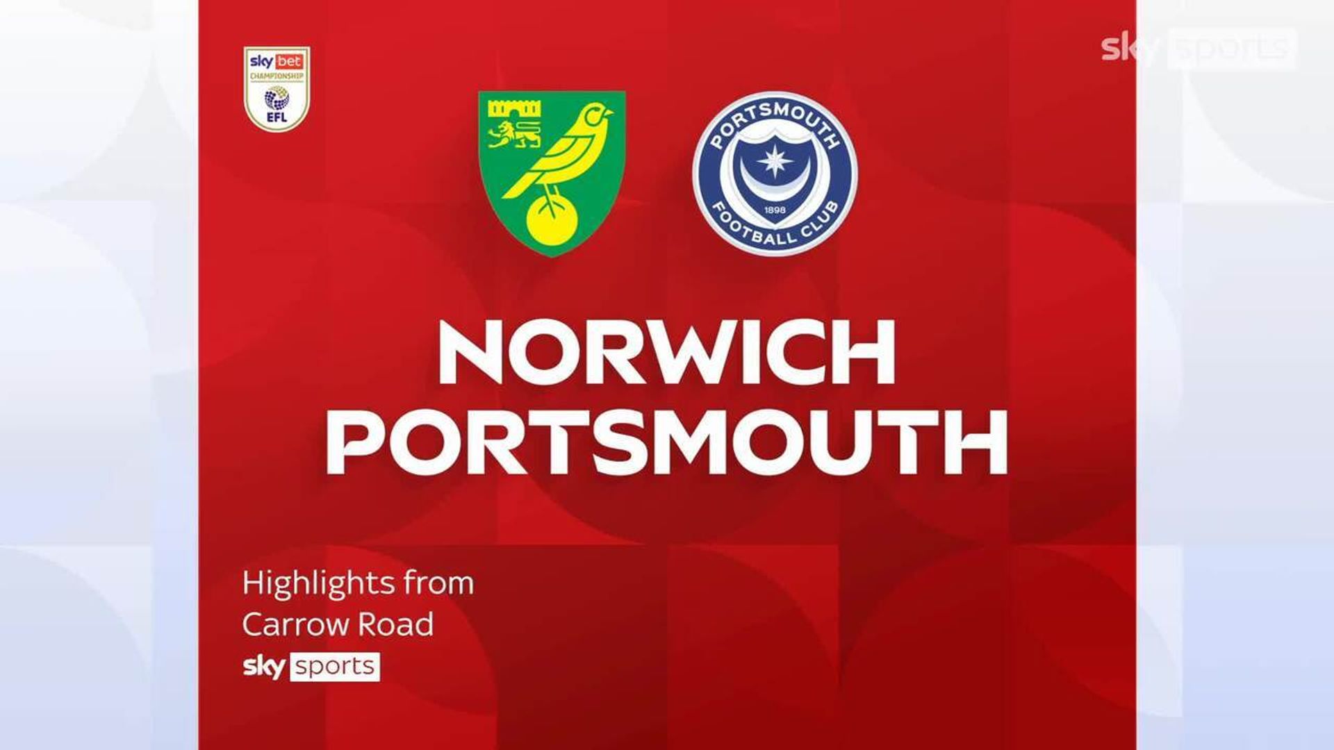 Norwich City 1-1 Portsmouth