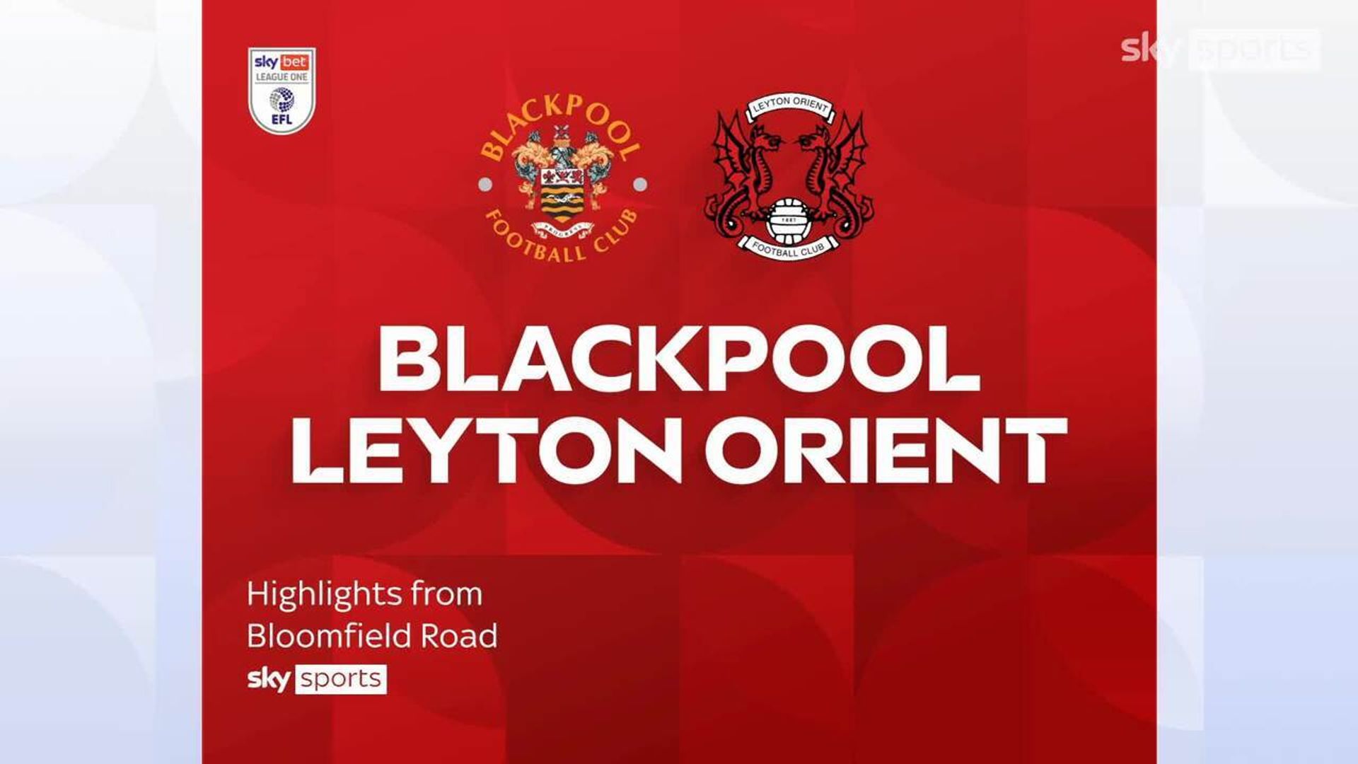 Blackpool 1-0 Leyton Orient