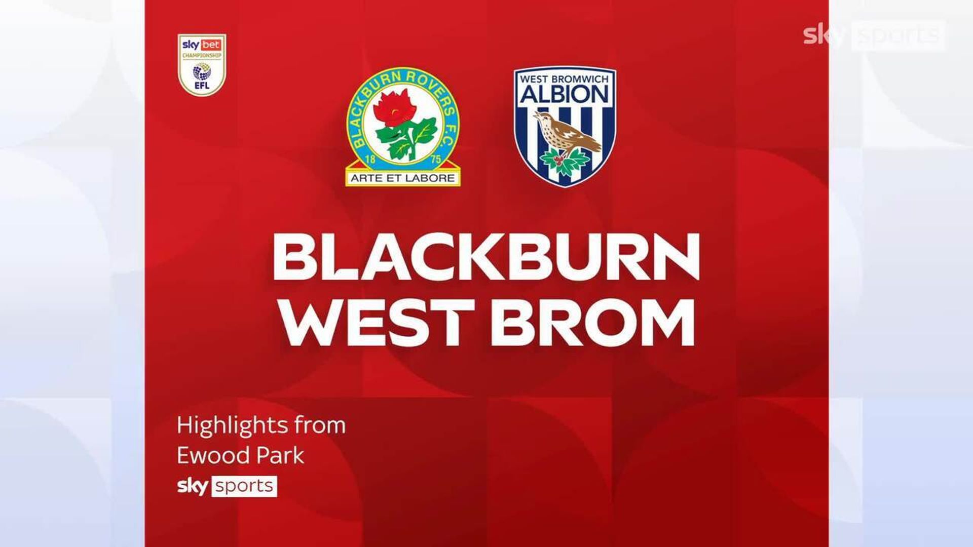 Blackburn 0-0 West Brom