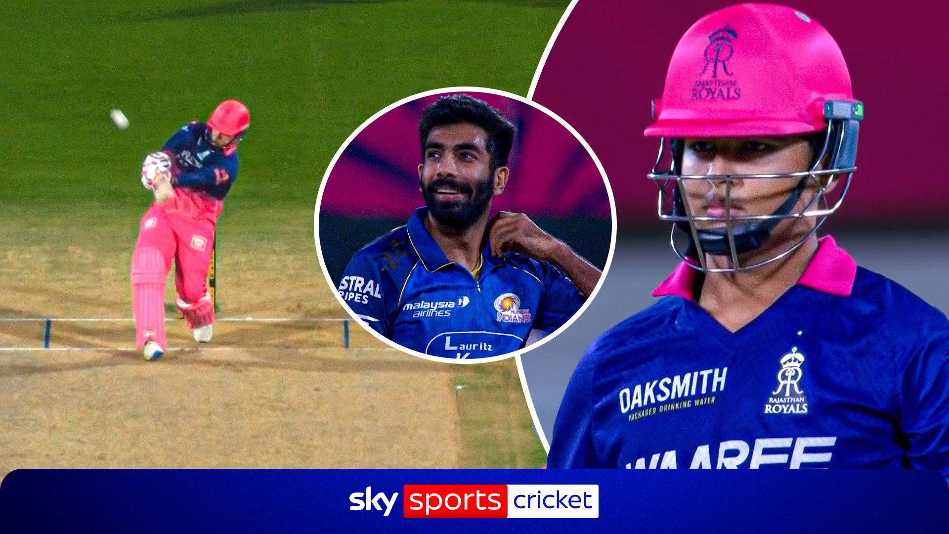 IPL: Vaibhav Sooryavanshi smashes his first ball for six as Jasprit Bumrah laughs on