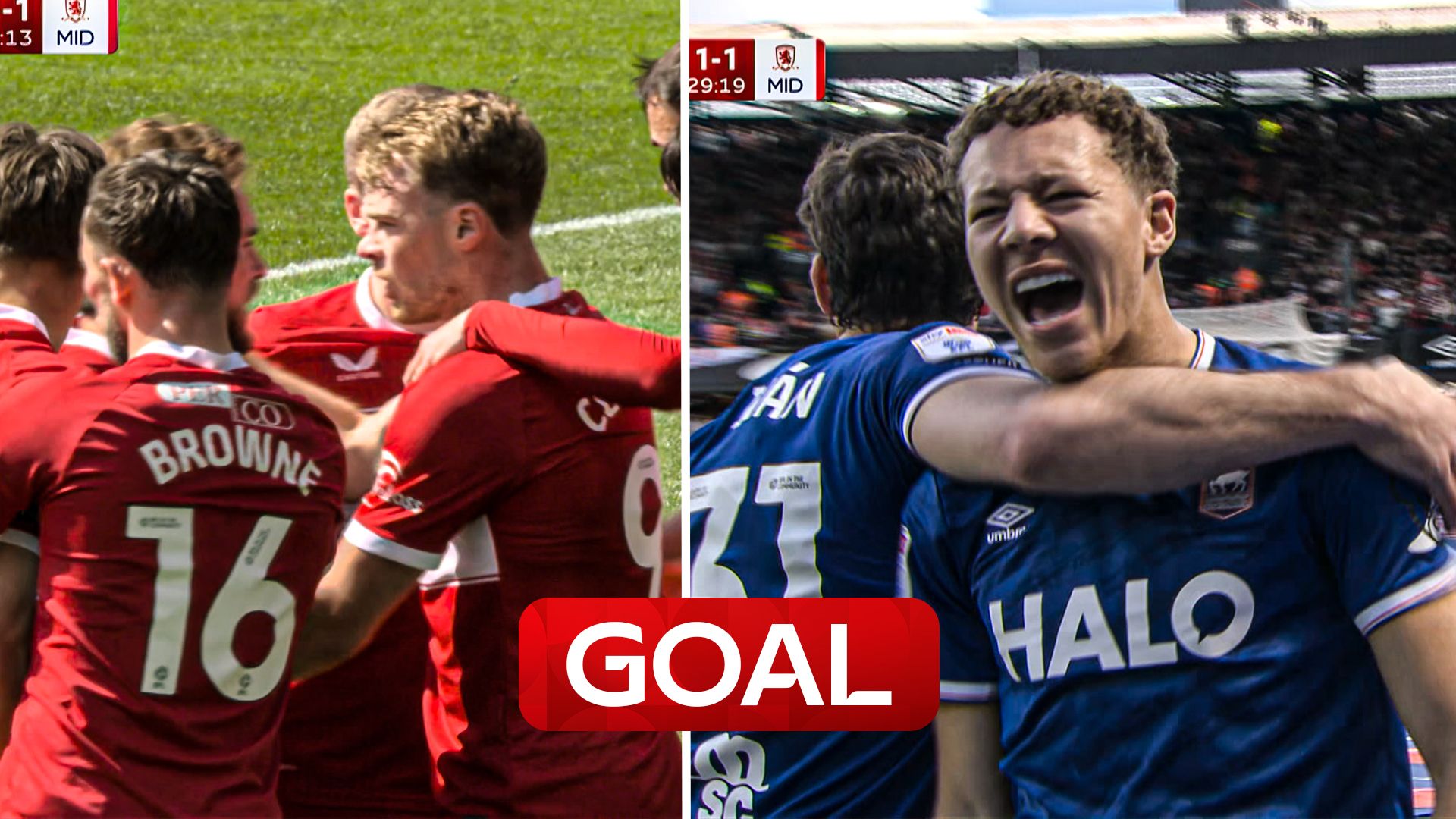 'The response is swift and decisive!' | Ipswich respond five minutes after Middlesbrough opener!