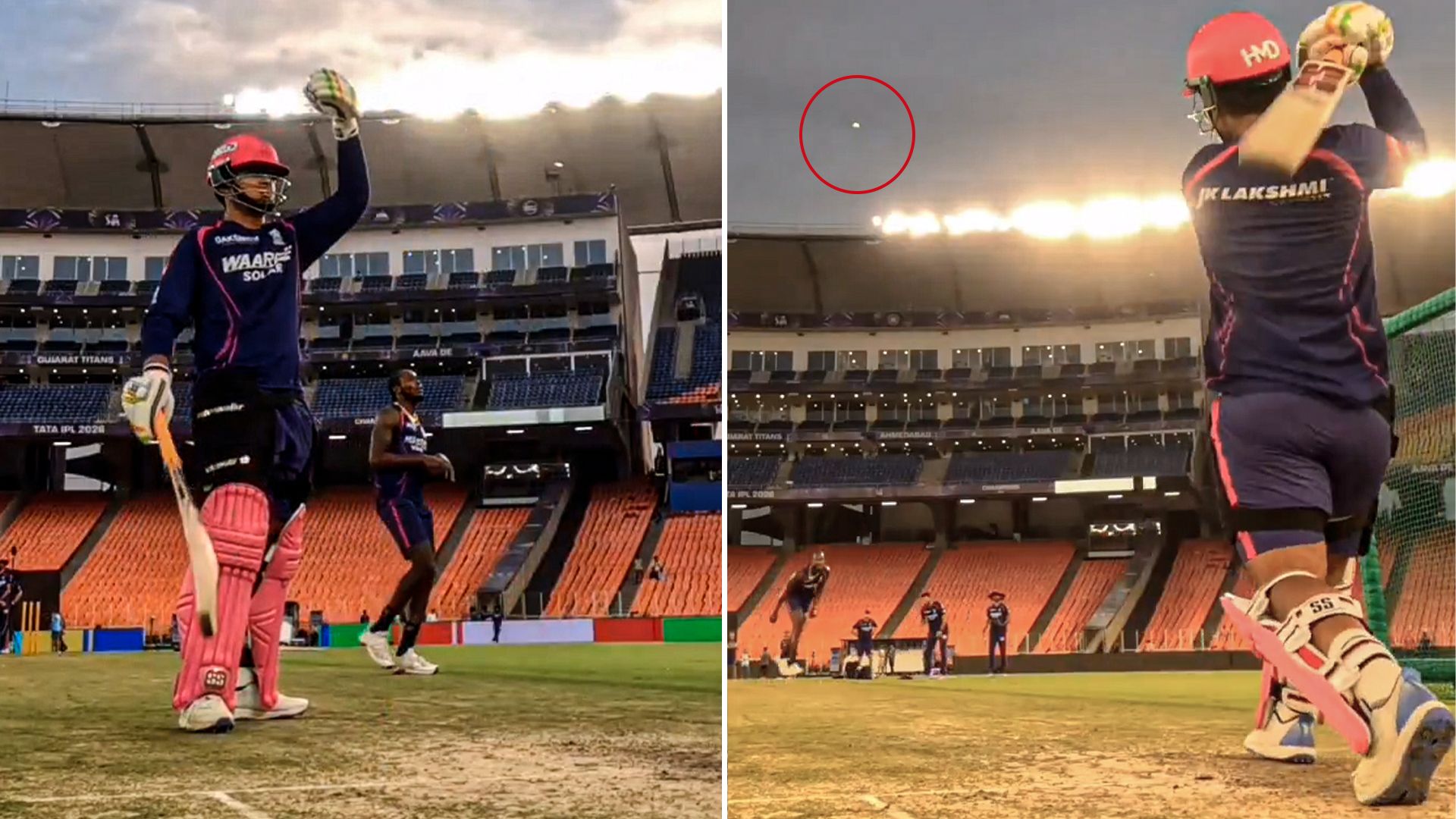 15-year-old Vaibhav Sooryavanshi takes on Rajasthan Royals team-mate Jorfra Archer in training!