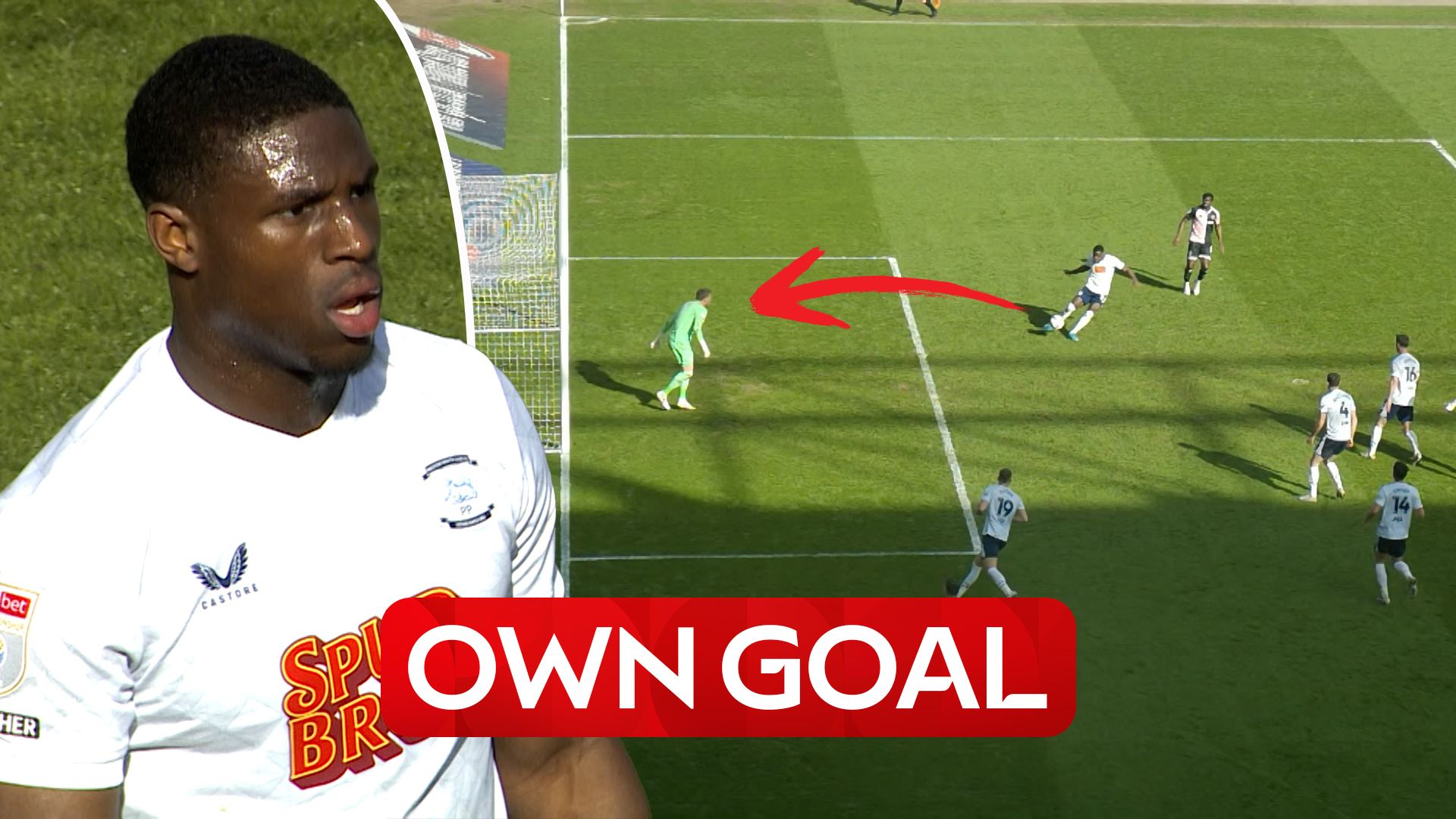One of the most bizarre own goals you'll see! Small's comical mistake