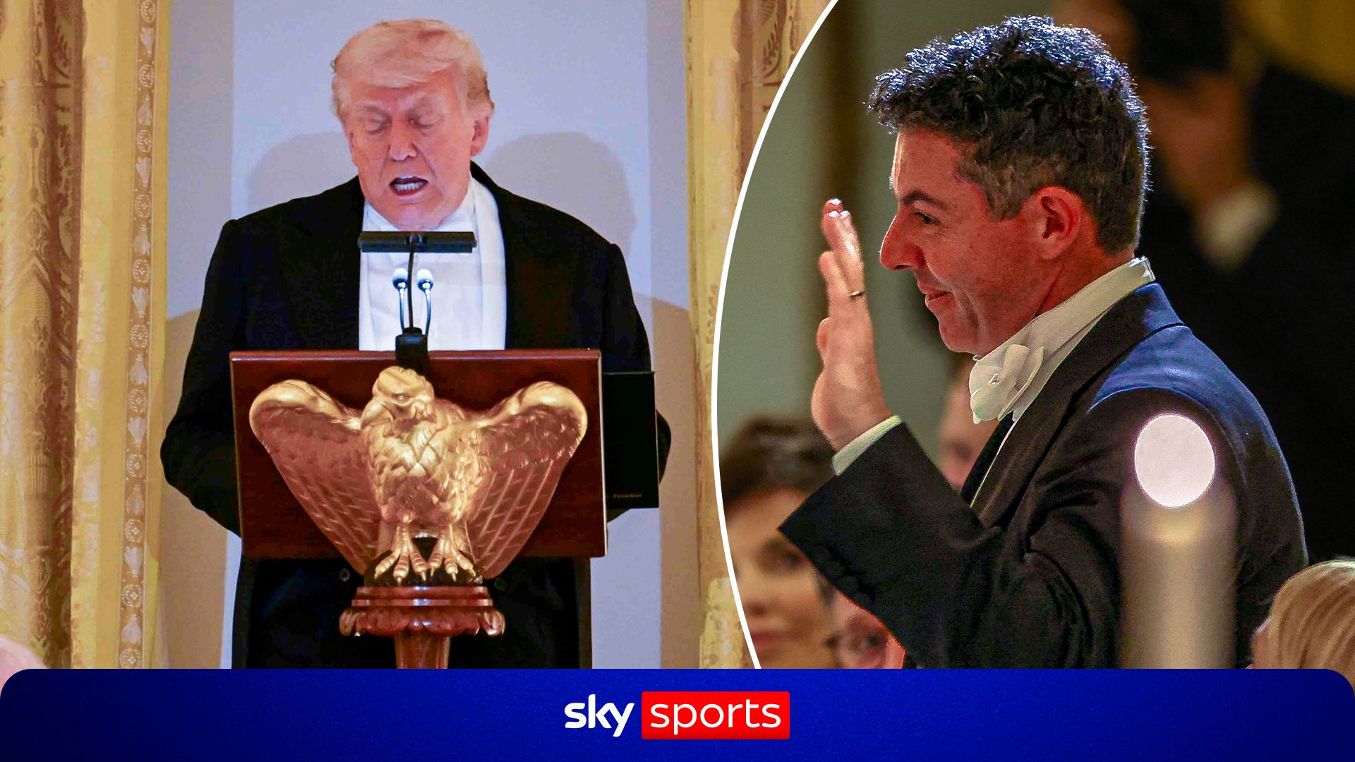 'Stand up, Rory!' | Trump interrupts speech to salute McIlroy!