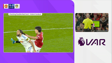 Man Utd's Lisandro Martinez was sent off for a hair pull on Dominic Calvert-Lewin of Leeds