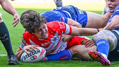 Jake Davies was among the try scorers as St Helens held on to beat Wakefield Trinity in Saturday's Super League