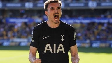 Tottenham Hotspur's Joao Palhinha celebrates scoring 