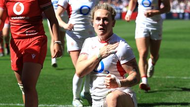 Meg Jones struck twice as England brushed Wales aside at a sold out Ashton Gate