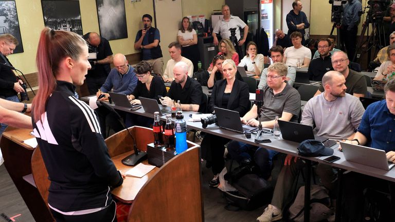 Ausverkauft: Der Presseraum von Union Berlin platzte am Donnerstag aus allen Nähten.