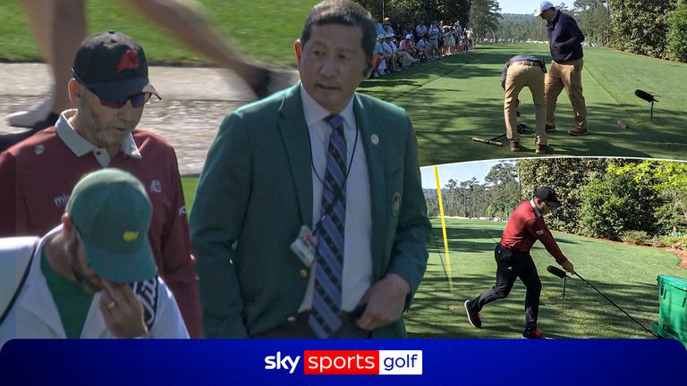 Sergio Garcia was spoken to by a tournament official after the former Masters champion lashed out at the tee box during his final round at Augusta National