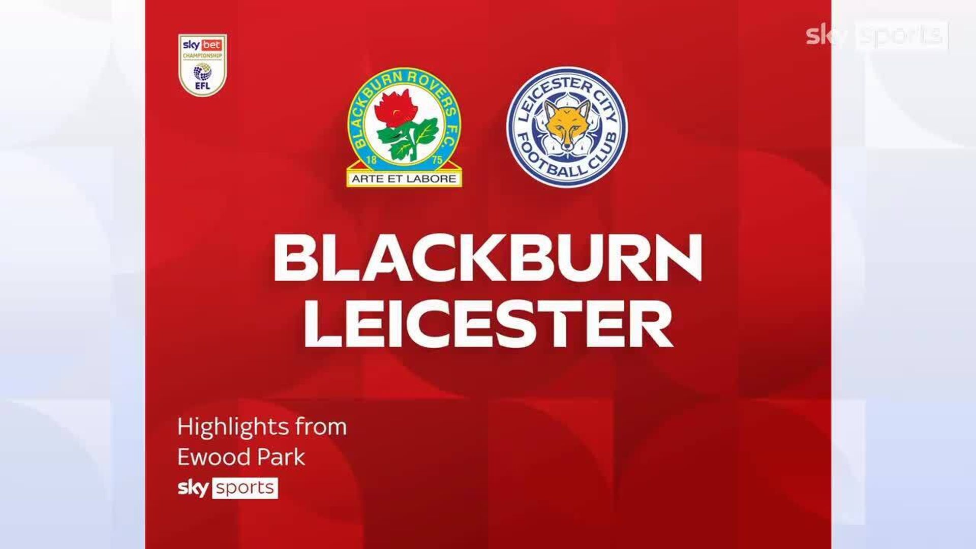 Blackburn 0-1 Leicester