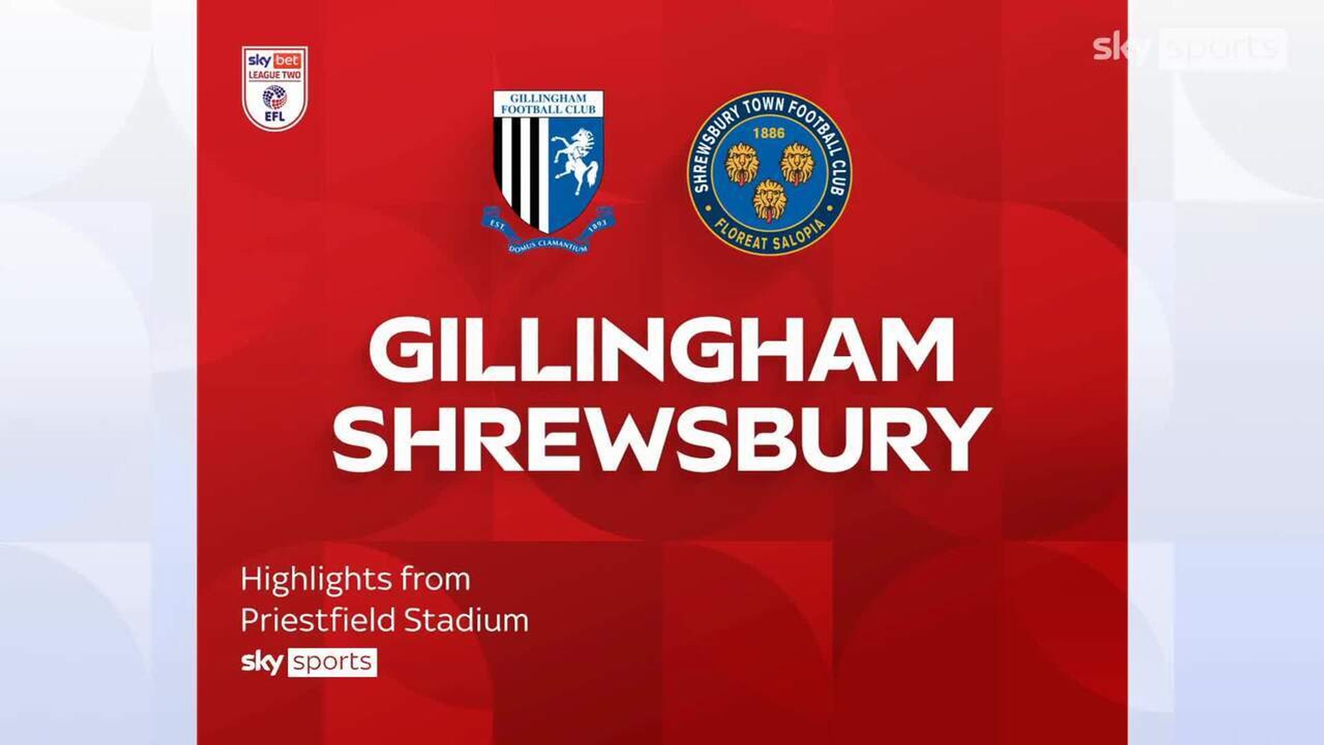 Gillingham 1-0 Shrewsbury
