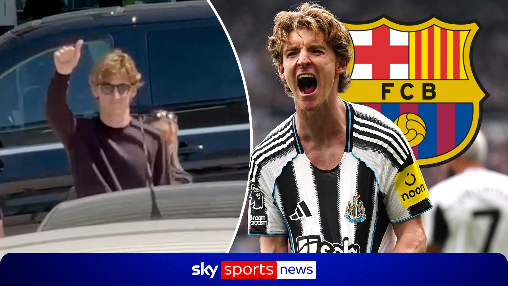Gordon lands in Barcelona ahead of completing five-year deal!